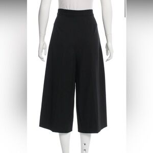 Diane Von Furstenberg Black Wide-Leg Pants Acmis clean Gaucho